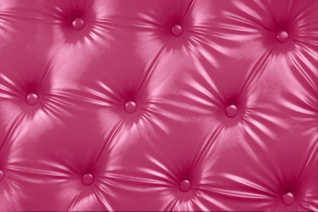 Pink quilted synthetic leather upholstery seat furnitureの写真素材