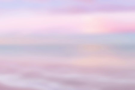 Blurred seascape, realistic summer background of sea and sky at sunset.の写真素材