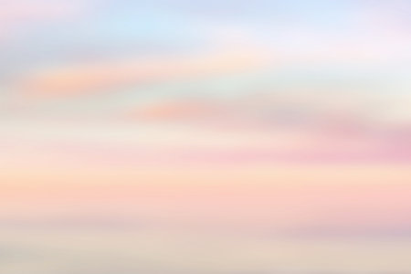 Blurred seascape, realistic summer background of sea and sky at sunset.の写真素材