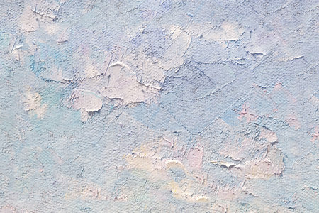 White and pastel strokes of oil paint on canvas, background for your products.