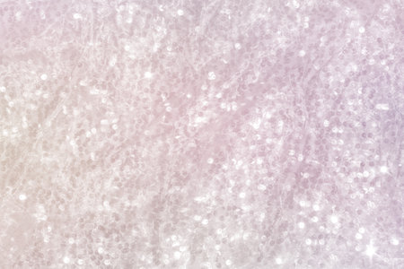 Shiny mother-of-pearl iridescent rainbow silk with glitter. Abstract for design background.の写真素材