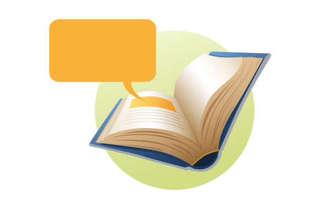 book with balloon text のイラスト素材