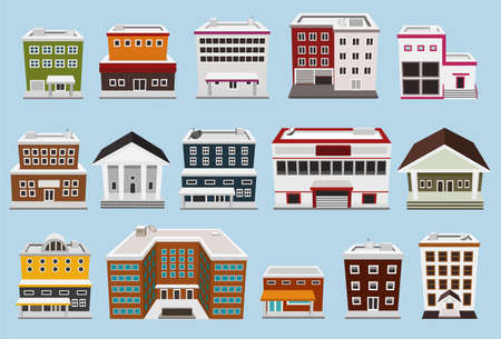 building collectionのイラスト素材