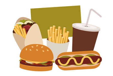 junk foodのイラスト素材