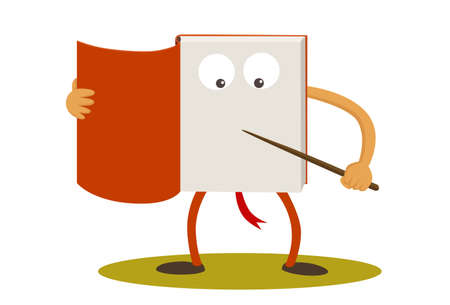 Book cartoon characterのイラスト素材