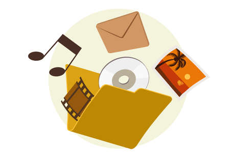 Folder contentのイラスト素材