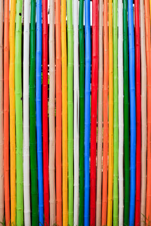 Colorful bamboo wallsの写真素材