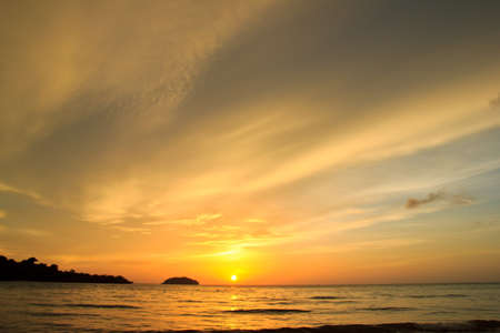 Sunset at Koh Chang Thailandの写真素材