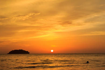 Sunset at Koh Chang Thailandの写真素材