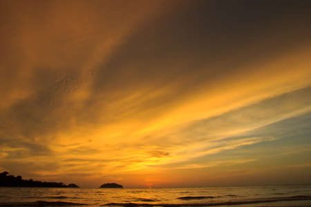 Sunset at Koh Chang Thailandの写真素材