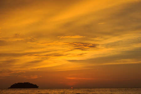 Sunset at Koh Chang Thailandの写真素材