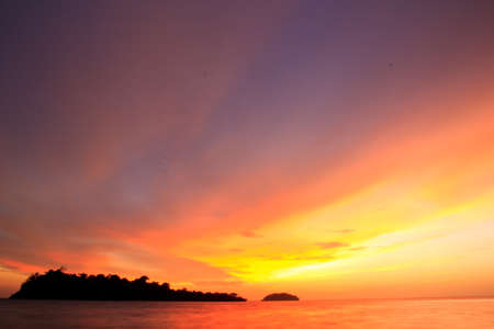 Sunset at Koh Chang Thailandの写真素材