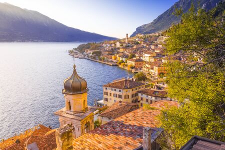 Limone sul Garda, Lake Garda, Brescia province, Lombardy, Italyのeditorial素材