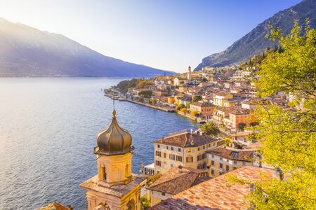 Limone sul Garda, Lake Garda, Brescia province, Lombardy, Italyのeditorial素材