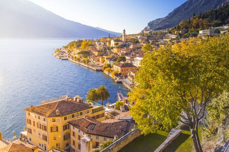 Limone sul Garda, Lake Garda, Brescia province, Lombardy, Italyのeditorial素材
