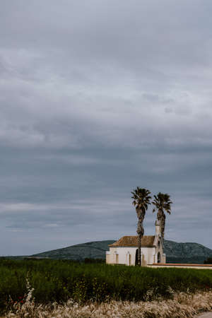 Church in the middle of a field