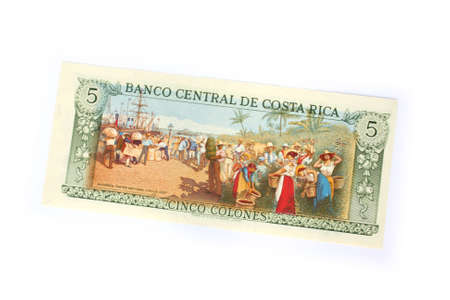 money from the world collection: costa rica frontの写真素材