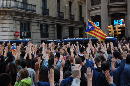 protests in Catalonia. Referendum for indipendence. Barcelona 2017のeditorial素材