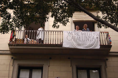 protests in Catalonia. Referendum for indipendence. Barcelona 2017のeditorial素材