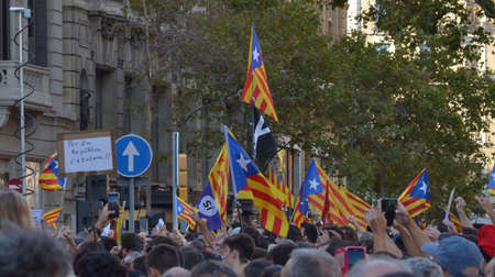 protests in Catalonia. Referendum for indipendence. Barcelona 2017のeditorial素材