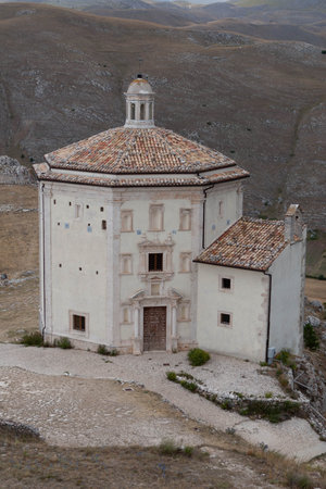 Rocca Calascio in Abruzzo Italyの写真素材