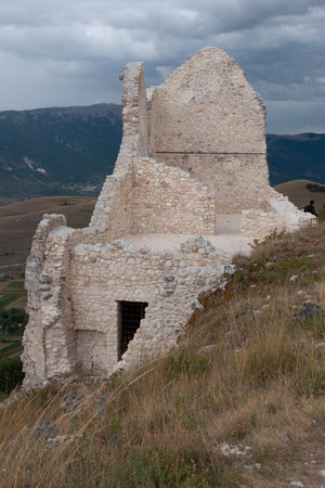 Rocca Calascio in Abruzzo Italyの写真素材