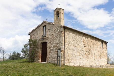 Church on top of a hillの写真素材