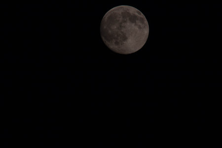 Moon shot during a dark nightの写真素材