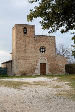 Santa Maria a Vico church shot during a cloudy dayの写真素材