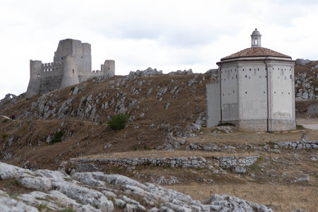 Rocca Calascio ruins in Abruzzoのeditorial素材