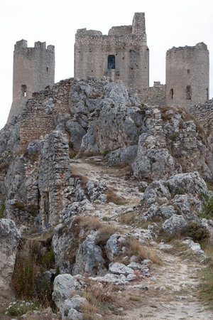 Rocca Calascio ruins in Abruzzoのeditorial素材