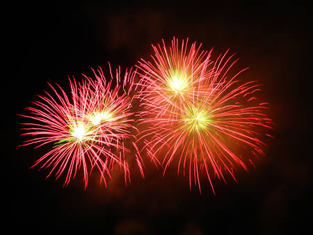 Isolated Fireworks in Venice - Italyの写真素材