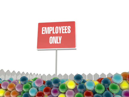 employees sing in kids playgroundの写真素材