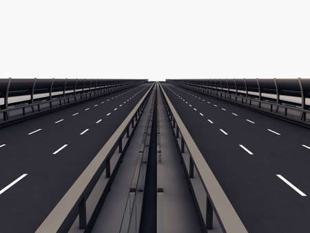 highway section isolated on white background