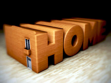 home logo on wooden floor
