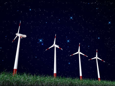 wind turbinesの写真素材