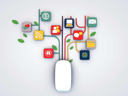 mouse connectionsの写真素材