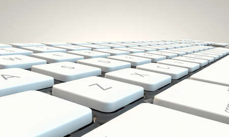 metal keyboard isolated on white background