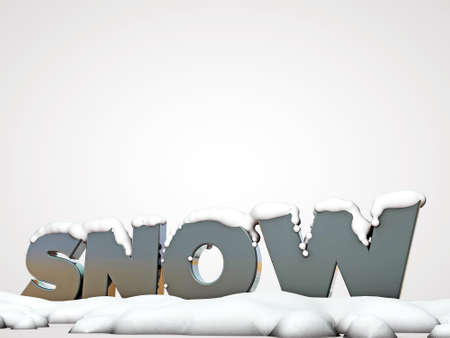 snow word under snow white の写真素材