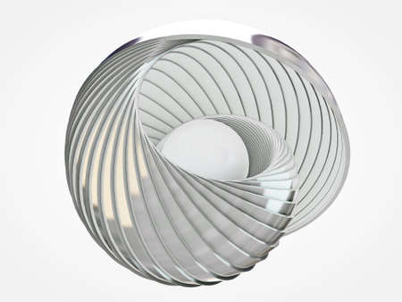 metallic shell isolated on white background