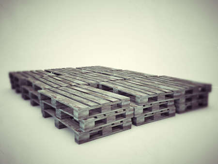 pallets isolated on white backgroundの写真素材
