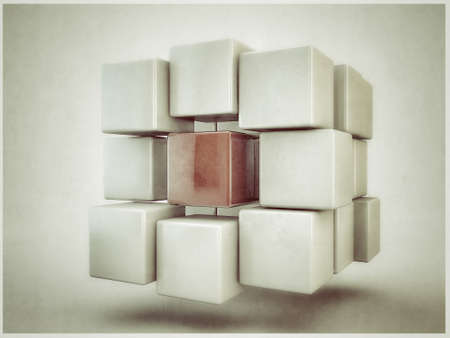 cubes isolated on white background