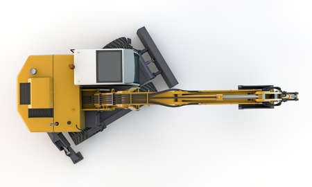 excavator isolated on white background