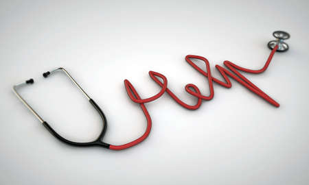 stethoscope help shape isolated on white background