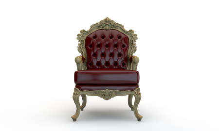 regal armchair isolated on white backgroundの写真素材