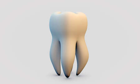 white tooth isolated on white background