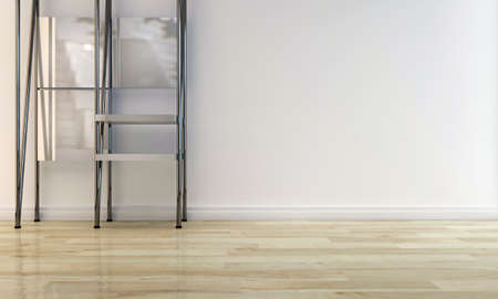 metal shelf in a modern roomの写真素材