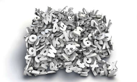 letters isolated on white background