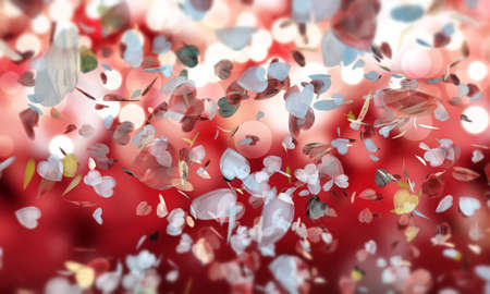 petal hearts fallingの写真素材