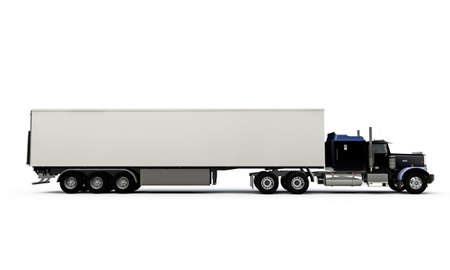 american truck isolated on white backgroundの写真素材